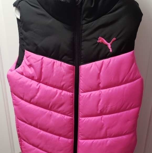 Puma Other - Pink and Black Puma Puffer Vest
